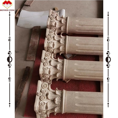 Solid Marble Porch Pedestal in Modern Design Style for Non-slip and Beautiful Pillar