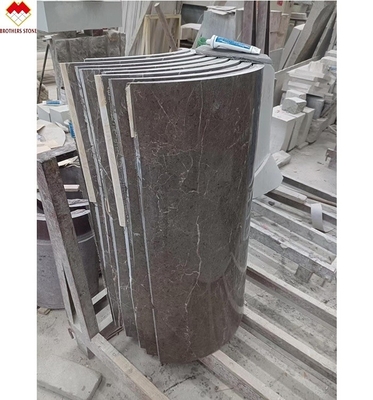 Customized Modern Grey Marble Pillar Covering Design Style for Hollow Column Cladding