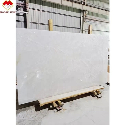Natural Translucent Ice Age Onyx Marble Slab for Backlit Wall Panel Table Top in Hotels
