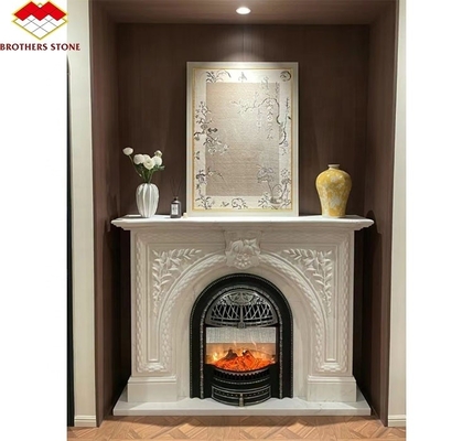 Coal Fireplaces Modern Italian Style Marble Sofitel Fireplace Mantel for Indoor Decor