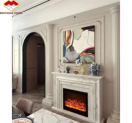 Coal Fireplaces Modern Italian Style Marble Sofitel Fireplace Mantel for Indoor Decor