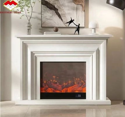 Coal Fireplaces Modern Italian Style Marble Sofitel Fireplace Mantel for Indoor Decor