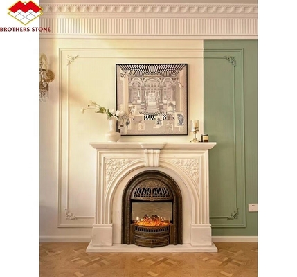 Coal Fireplaces Modern Italian Style Marble Sofitel Fireplace Mantel for Indoor Decor