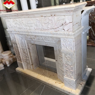 Coal Fireplaces Modern Italian Style Marble Sofitel Fireplace Mantel for Indoor Decor