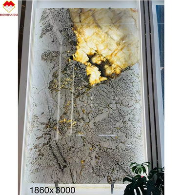CNF Brazilian Alpinus Granite Super Crystal Exotic Backlit Patagonia Quartzite Wall Panel