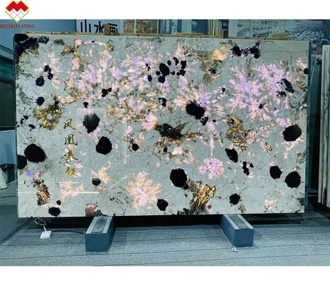 Brazilian Splendor White Quartzite Stone Big Slab 18mm Thickness for Villas and Hotels
