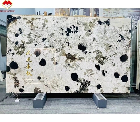 Brazilian Splendor White Quartzite Stone Big Slab 18mm Thickness for Villas and Hotels