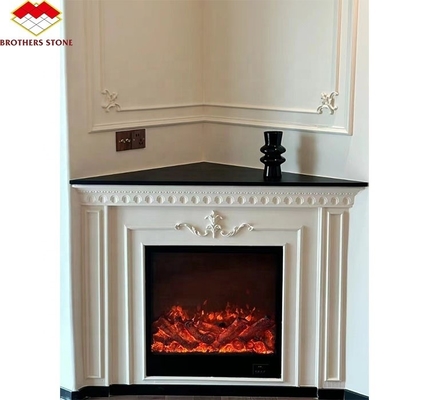 Modern Italian Style Marble Fireplace Mantel Indoor Decorative Stone Fireplace in Granite
