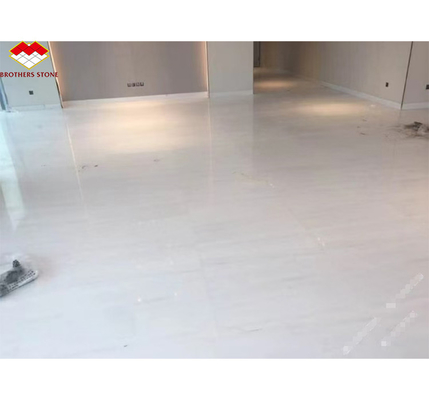 Customized Size Polished Italian White Marble Tile Top-Grade Stone for Hotel Floor