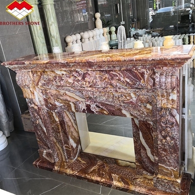 Modern Italian Style Marble Fireplace Mantel Indoor Decorative Stone Fireplace in Granite