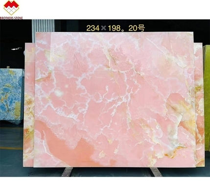 Classic Grade Translucent Pink Onyx Porcelain Tile with Light Rose Pink Color