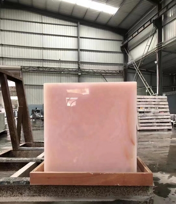 Classic Grade Translucent Pink Onyx Porcelain Tile with Light Rose Pink Color