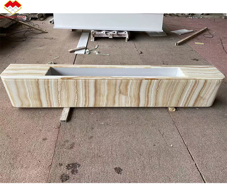 Elegant Living Room Furniture Natural Marble TV Table Stand Set with White Wooden Veins