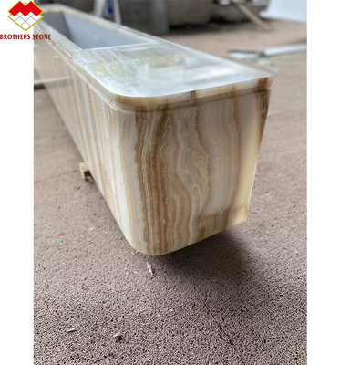 Elegant Living Room Furniture Natural Marble TV Table Stand Set with White Wooden Veins