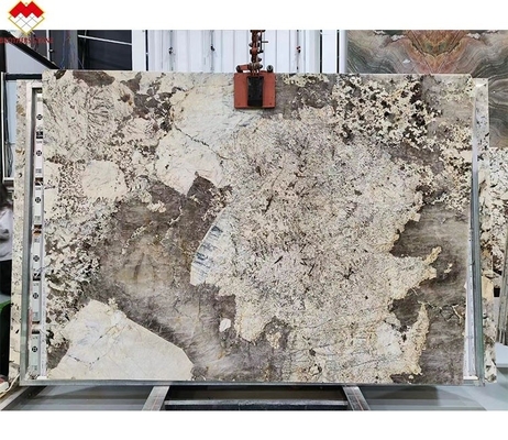 Polished Backlit Patagonia Pandora Quartzite Veneer Slab Stone Form Big Slab for Golden