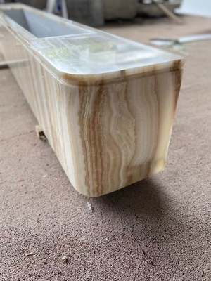 Elegant Living Room Furniture Natural Marble TV Table Stand Set with White Wooden Veins