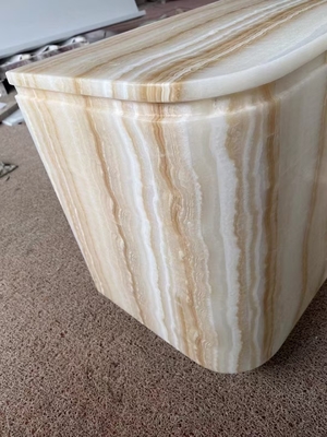 Elegant Living Room Furniture Natural Marble TV Table Stand Set with White Wooden Veins