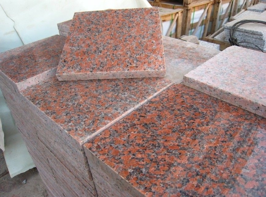 Polished / Honed G562 Granite Stone Tiles , Maple Leaf Red Granite Slab