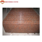 Big G562 Maple Red Granite Stone Slab For Column Cap / Skin / Base