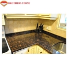 Tan &amp; Brown Granite Stone Tiles 17mm-200mm Thickness For Kitchen Countertop
