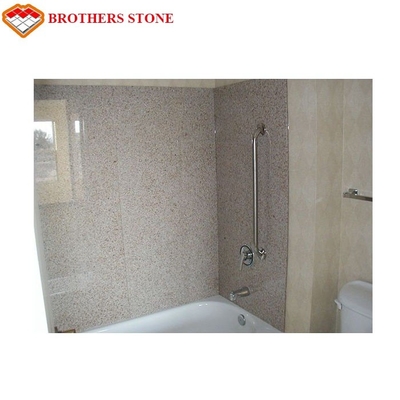 Polished G682 Rust Yellow Granite Stone , G682 Granite Double Sink Vanity Top