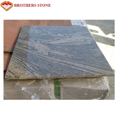 Black Veins China Juparana Grey Granite Garden Slabs Acid Resistance