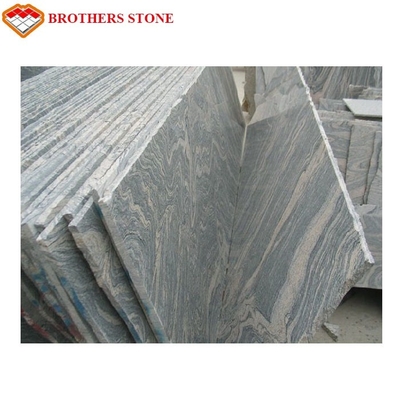 Black Veins China Juparana Grey Granite Garden Slabs Acid Resistance