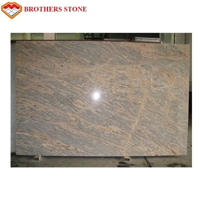 Black Veins China Juparana Grey Granite Garden Slabs Acid Resistance