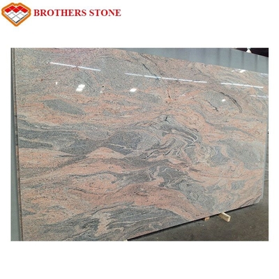 Black Veins China Juparana Grey Granite Garden Slabs Acid Resistance