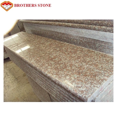 Popular G687 Granite Stone Slabs , Peach Pink Granite Patio Slabs Custom Size