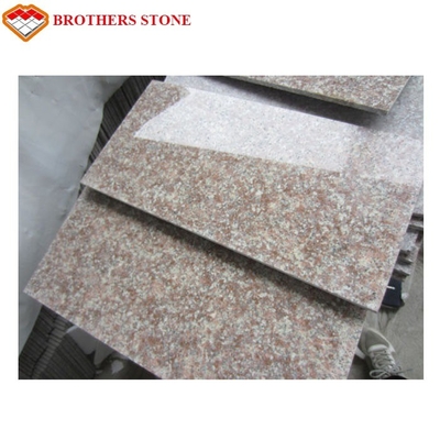 Popular G687 Granite Stone Slabs , Peach Pink Granite Patio Slabs Custom Size