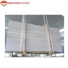 Polished White Wooden Marble Slab Chinese Serpeggiante White Marble