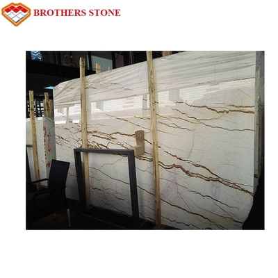 Unmagnetized Sofitel Gold Marble Stone Slab For Interior Wall Cladding