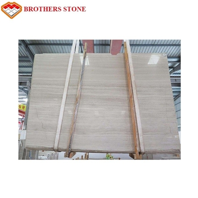 Athens White Wood Vein Marble , Big Marble Slab Stone Eco - Friendly