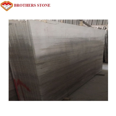 Athens White Wood Vein Marble , Big Marble Slab Stone Eco - Friendly