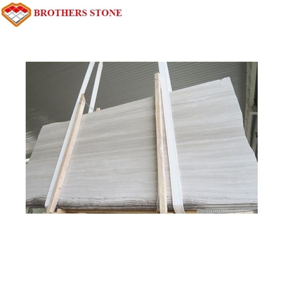 White Wood Vein Marble Slabs And Tiles Not Easy To Stick Dust For Stair Railings