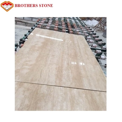 Natural Stone Travertine Beige Marble Slab 15-30mm Thickness Standard Size