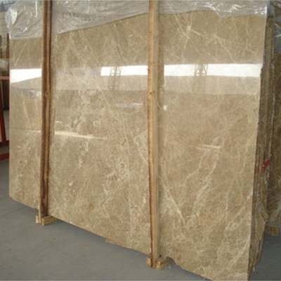 Professional Spain Light Emperador Marble Slab , Large Marble Wall Tiles