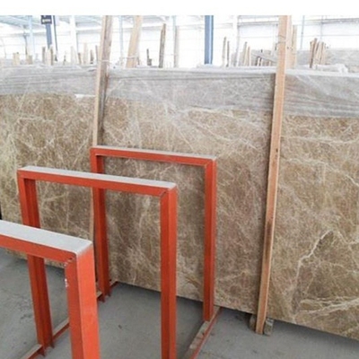 Custom Size Spain Light Emperador Marble Slab , Wall Marble Tile