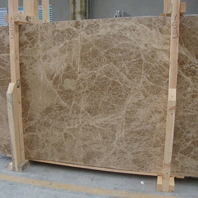 Custom Size Spain Light Emperador Marble Slab , Wall Marble Tile