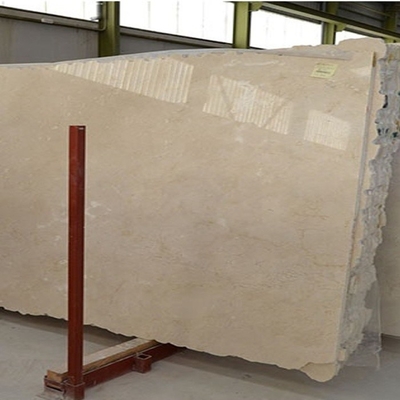 High Polished Beige Marble Slab Cut To Size , Crema Marfil Marble Tile