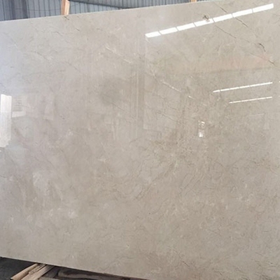 High Polished Beige Marble Slab Cut To Size , Crema Marfil Marble Tile