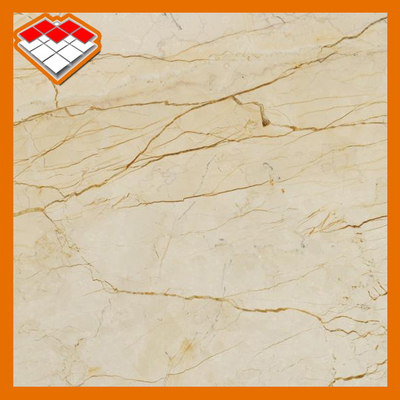 Golden Veins Beige Bathroom 12mm Marble Stone Slab