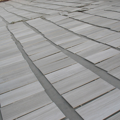 Natural White Wood Vein Marble Modern Style With 15-30mm Thickness