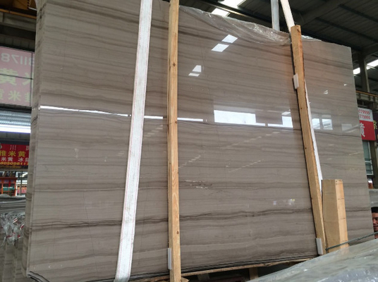 Athens Grey Wood Marble Stone Slab Generous Style For Interior Decoration