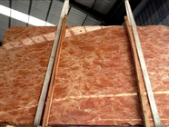 Customized Size Orange Red Marble Stone Tile Exterior Wall Cladding Use