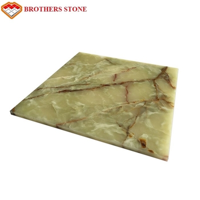 Green Jade Onyx Slab , Natural Onyx Mosaic Tile For Kitchen Floor