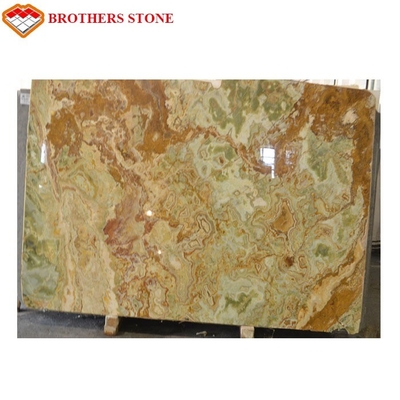 Green Jade Onyx Slab , Natural Onyx Mosaic Tile For Kitchen Floor