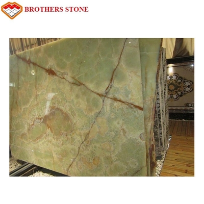 Customized Size Jade Onyx Slab , Green Onyx Marble Big Slab For Coffee Table