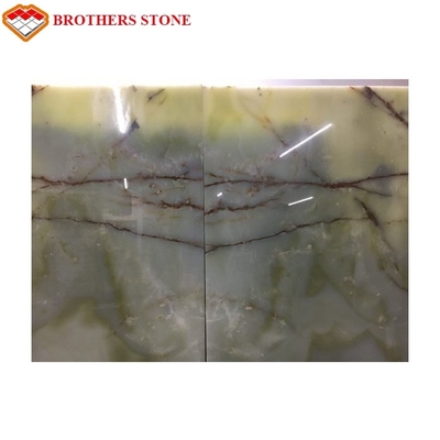 Customized Size Jade Onyx Slab , Green Onyx Marble Big Slab For Coffee Table